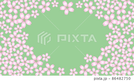 桜の花のイラスト 和色カラーのコピースペース 桜の花のイラスト 和色カラーのコピースペース 86482750