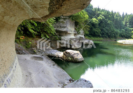 南会津の天然記念物　塔のへつり 86483293