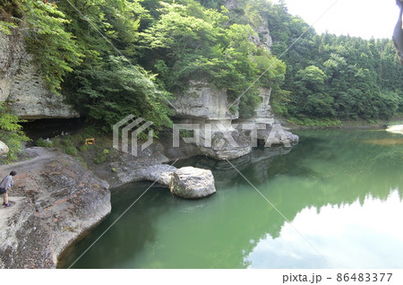 南会津の天然記念物　塔のへつり 86483377