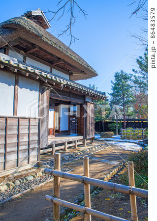 難波田城公園　旧大澤家住宅　縁側　庭　富士見市 86483579