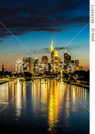 Frankfurt am Main during sunset Frankfurt am Main during sunset 86484971