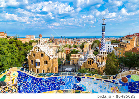 Park Guell in Barcelona, Spain Park Guell in Barcelona, Spain 86485035