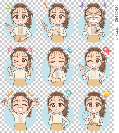 おしゃれ アパレル 港区女子のイラスト 86485426