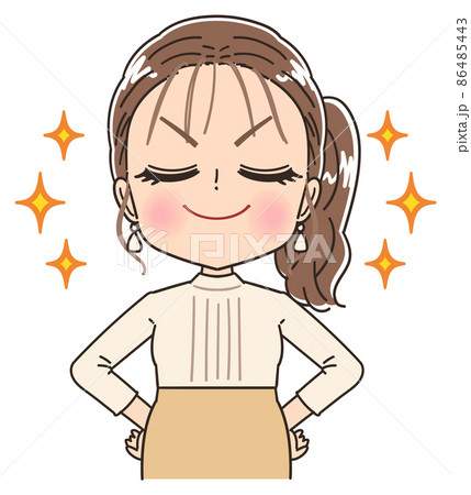 おしゃれ アパレル 港区女子のイラストのイラスト素材