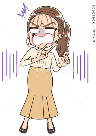 おしゃれ アパレル 港区女子のイラストのイラスト素材