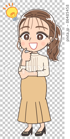 時尚服飾港區女孩插畫 時尚服飾港區女孩插畫 86485458