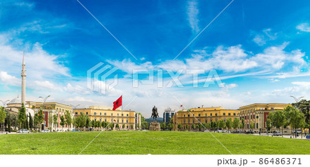 Skanderbeg square  in Tirana 86486371