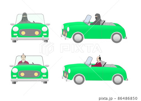 クラッシックオープンカーの忍者と殿緑 86486850