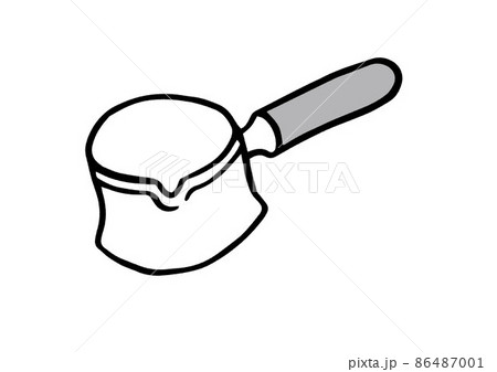 ミルクパンの手書きイラストモノクロのイラスト素材