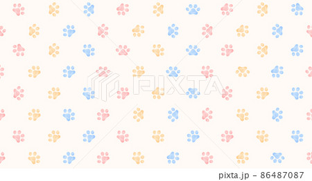 ねこ の かわいい 肉球 の 水彩イラスト 86487087