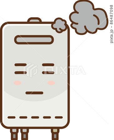 煙をあげる給湯器(擬人化) 煙をあげる給湯器(擬人化) 86487098