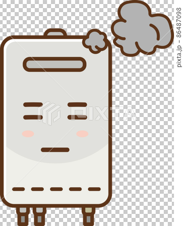 煙をあげる給湯器(擬人化) 煙をあげる給湯器(擬人化) 86487098