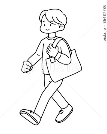 Drawing Man Walking Man Walking Side View Figure Pictogram Vector  Illustration Royalty Free SVG, Cliparts, Vectors, and Stock Illustration.  Image 71164582.