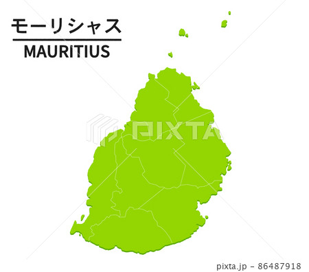 モーリシャスの世界地図イラスト 86487918