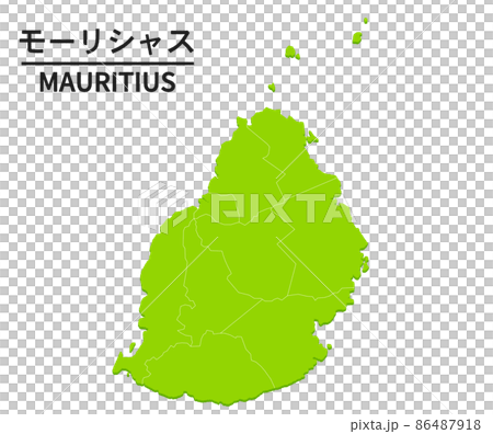 モーリシャスの世界地図イラスト 86487918