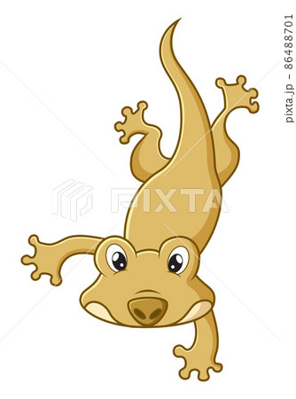 The house lizard is creeping with the happy face 86488701