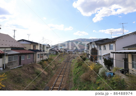 岩手　遠野　JR釜石線遠野駅付近の線路 86488974