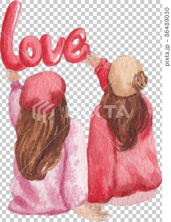 Paris love with Eiffel watercolor clipart icon png 86489030