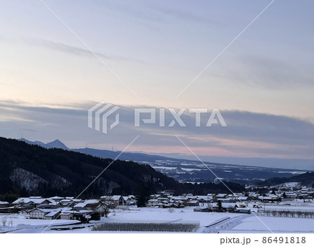 雪景色 田舎 雪景色 田舎 86491818