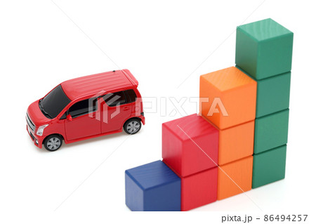 自動車と階段 86494257