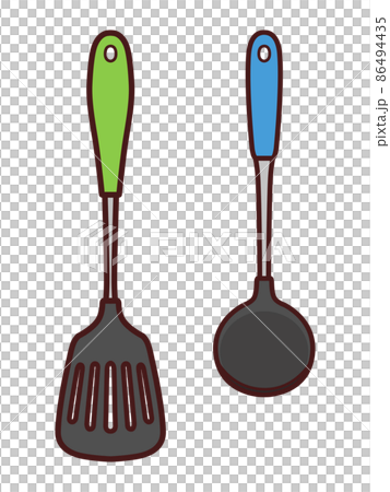 おたまとフライ返し イラスト素材のイラスト素材