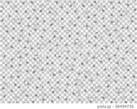 さくらの線画背景①(黒,一面) さくらの線画背景①(黒,一面) 86494736