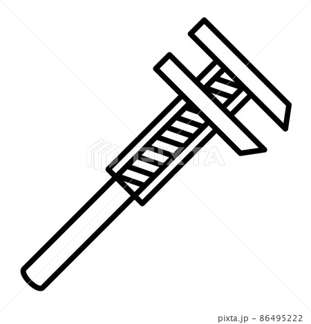 Vernier caliper. Instrument for measurement. Vector icon 86495222