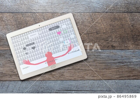 SNS・インターネットのインフルエンサー(タブレット) SNS・インターネットのインフルエンサー(タブレット) 86495869