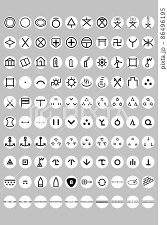 地図記号100のイラスト素材