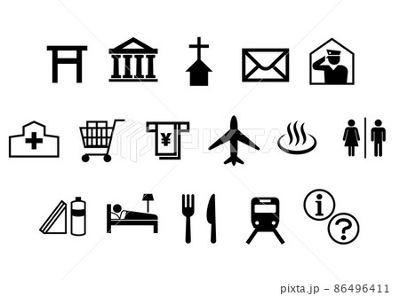 外国人向け地図記号 86496411