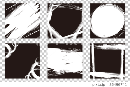 畫筆/毛筆/手寫/方形橫幅模板/單色 86496741