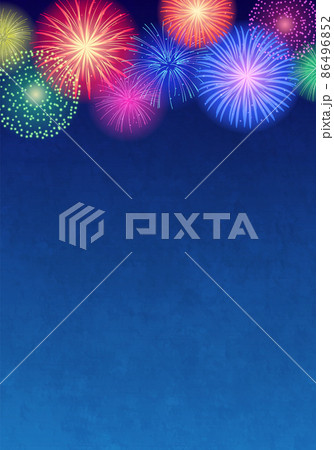 打ち上げ花火のベクターイラスト背景 打ち上げ花火のベクターイラスト背景 86496852