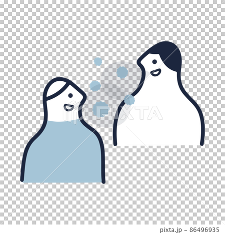 不戴面具說話的人的近距離對話圖像矢量圖解 86496935