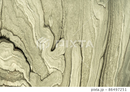 Abstract fluid art background pale green and gray colors. Liquid marble. Acrylic painting on canvas with olive gradient. 86497251