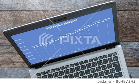 在留外国人総数推移グラフ（パソコン） 86497343