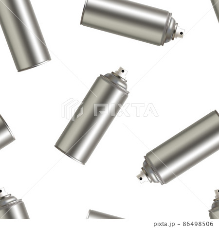 Seamless pattern of steel spray cans on a white background. Vector illustration Seamless pattern of steel spray cans on a white background. Vector illustration 86498506