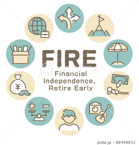 FIRE（早期リタイア）　ロゴ 86499652