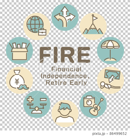 FIRE（早期リタイア）　ロゴ 86499652