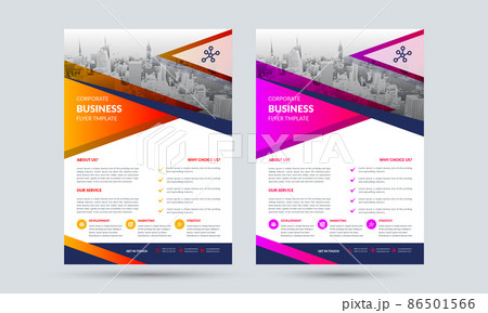 Corporate Business Flyer Layout  Design Template 86501566