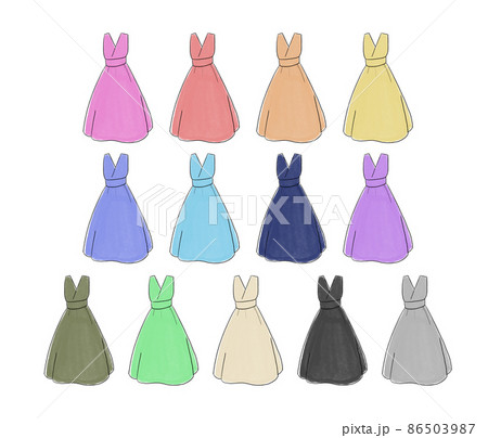ワンピースのイラストセット ワンピースのイラストセット 86503987