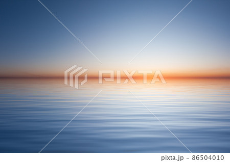 Water surface with waves and blue sky landscape 86504010