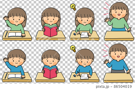 授業中の子ども達 86504019