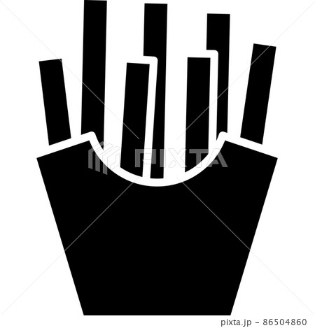 French Fries Glyph Icon Food Vector French Fries Glyph Icon Food Vector 86504860