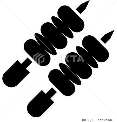 Kebab Glyph Icon Food Vector  86504861