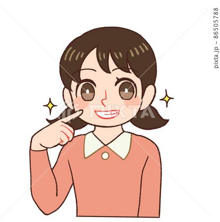 健康な歯を持つ子供のイラスト 86505788