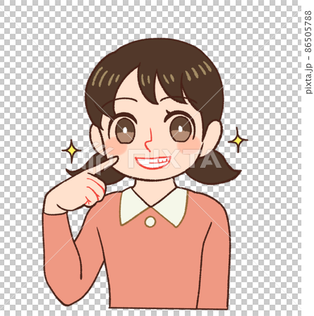 一個牙齒健康的孩子的插圖 86505788