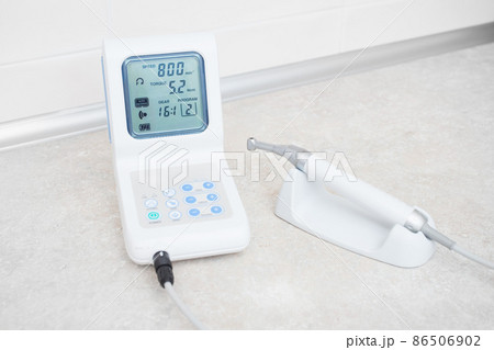 dental equipment in the dentist's office for root canal treatment. Close-up, endomotor 86506902