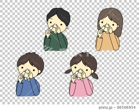 点鼻薬をする人物セット 86506954
