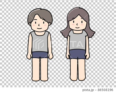換衣服前的男孩和女孩 換衣服前的男孩和女孩 86508196