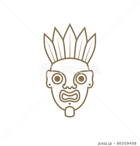 mask culture forest ethnic logo design vector graphic symbol icon illustration creative idea 86509498